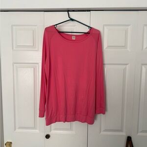 Women's Pink Long Sleeve Bamboo Blend Top
